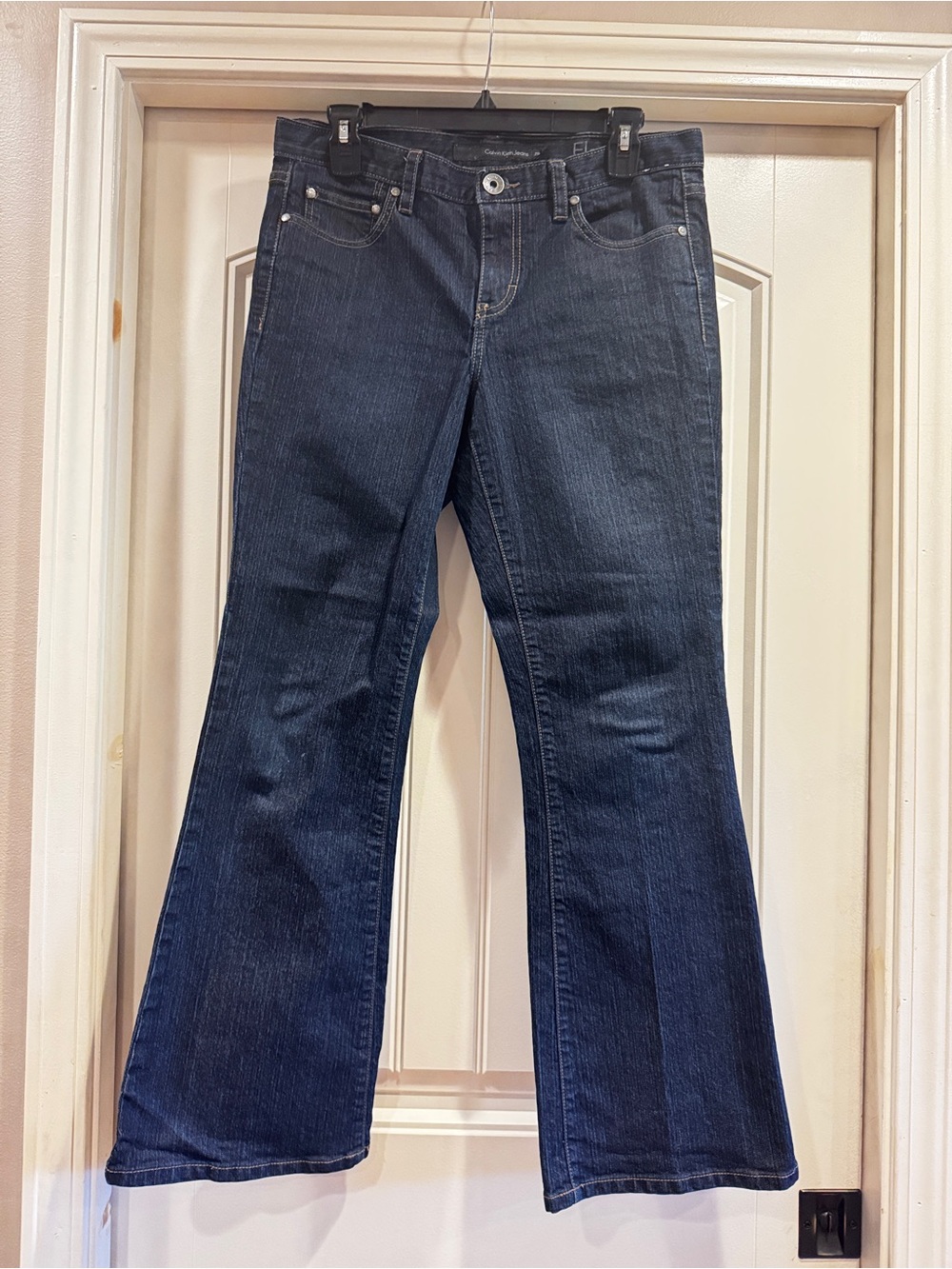 Calvin Klein Jeans Women's Dark Blue Flare Jeans - Picture 4 of 5